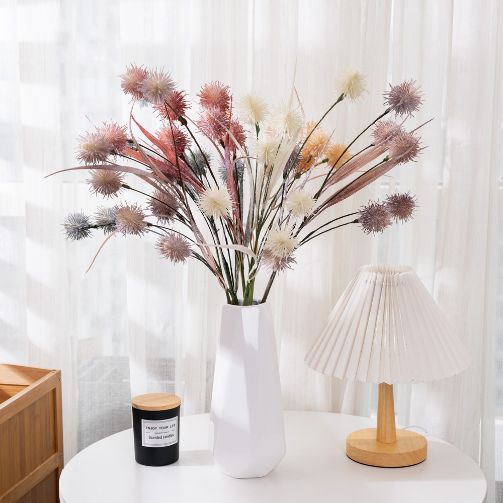 暖花蒲公英仿真花INS廠家家居裝飾婚慶手捧花玫瑰花牆假花MW09107