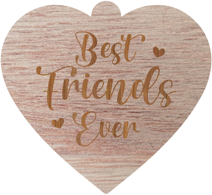 가장 친한 친구 나무 곡물 색상 양면 조각