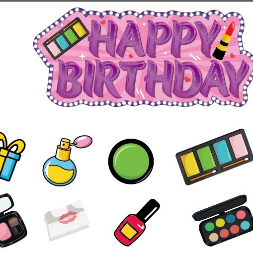 GTZ-segunda bandera de tirón de caramelo 1 Decoración de cumpleaños Bandera de tirón 1 elemento de piruleta 1 Bandera de piruleta 1 huevo grande