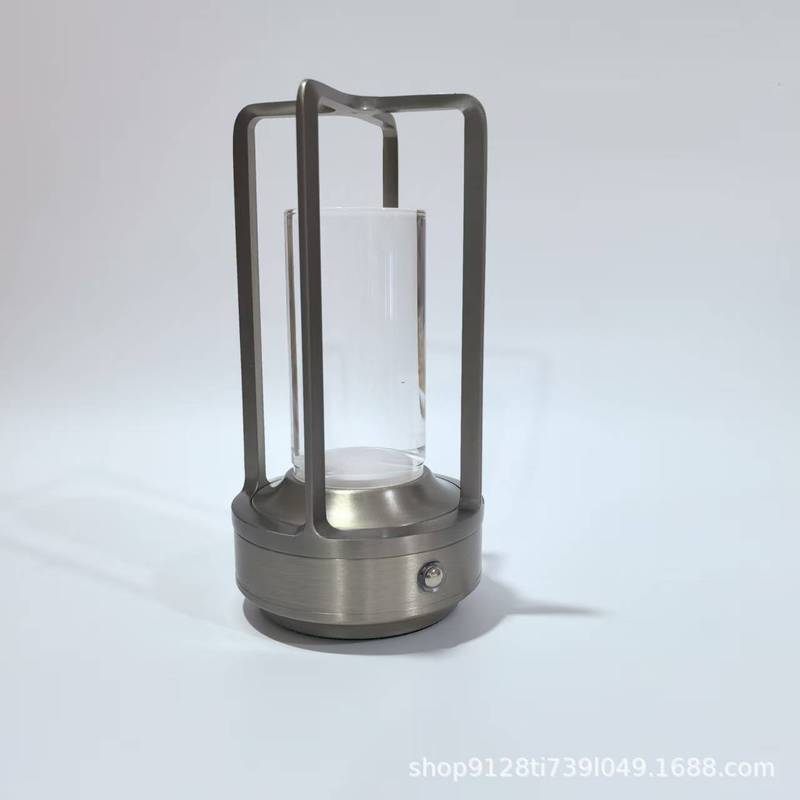 LED クロスデスクランプ全アルミニウム屋外キャンプ雰囲気ナイトライトレトロタッチテーブルランプレストランバー|undefined