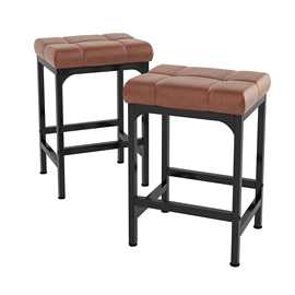 北欧沙发方凳家用皮质铁艺小板凳简约梳妆凳门口换鞋凳创意酒吧凳