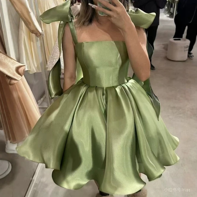 Women's Clothing Retro Bow Strapless Puffy Skirt Suspender Dress For Women Style Birthday Party Wear For Formal & Casual For Women_ecoleips.com