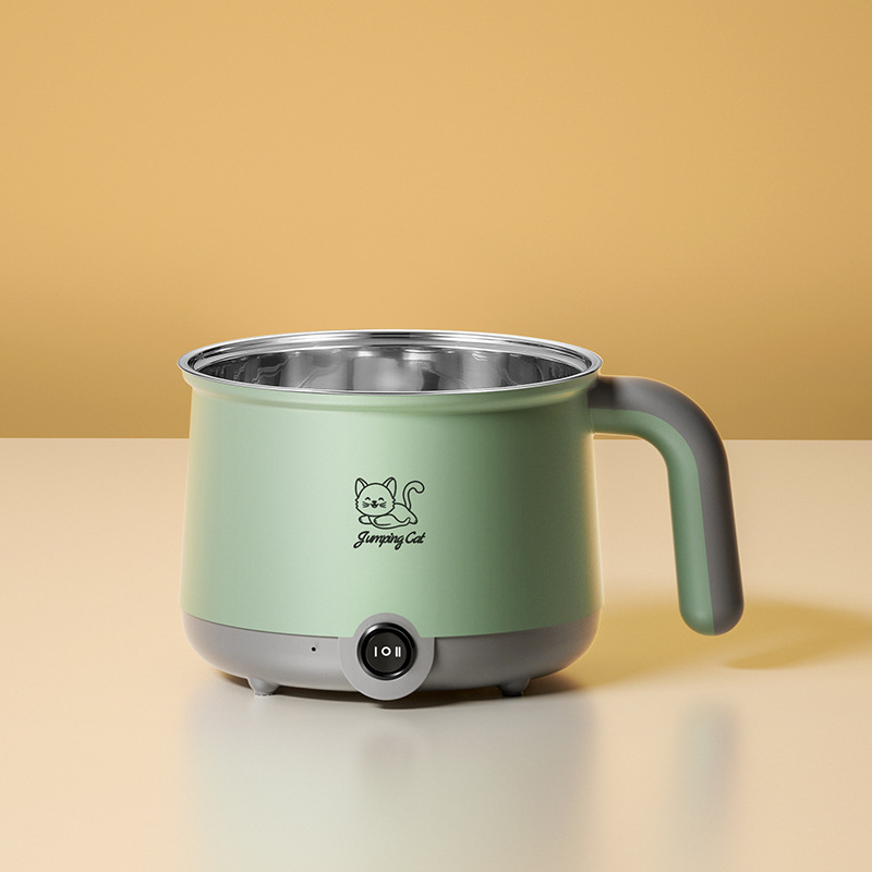 Серо-зеленая кастрюля из нержавеющей стали без крышки без проволоки