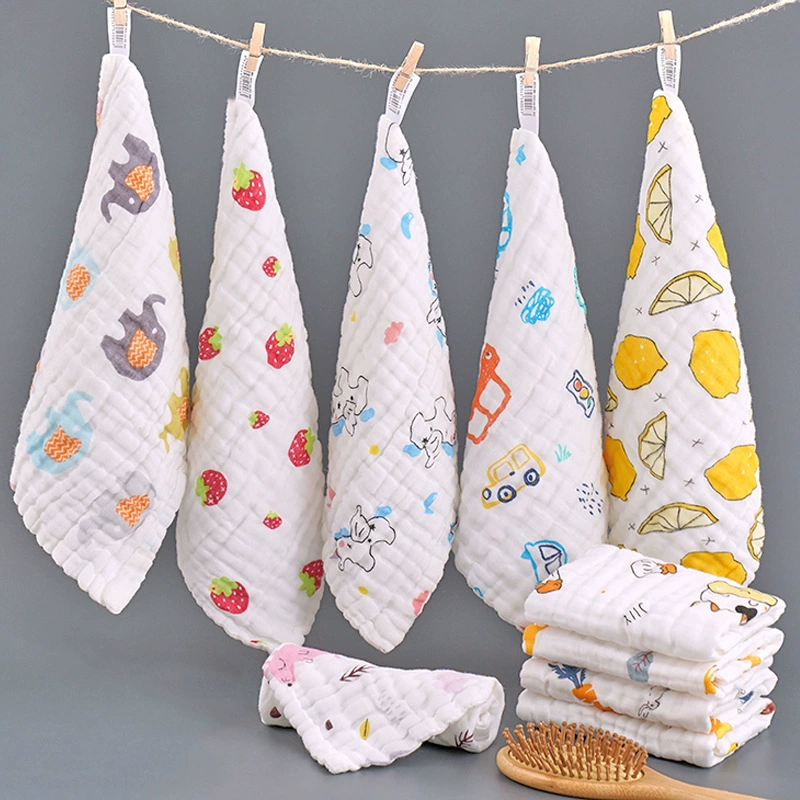 Квадратное полотенце, хлопок, шесть слоев марли, детское маленькое квадратное полотенце, детское лицо, мытье лица, ватное полотенце, летнее детское стеганое одеяло