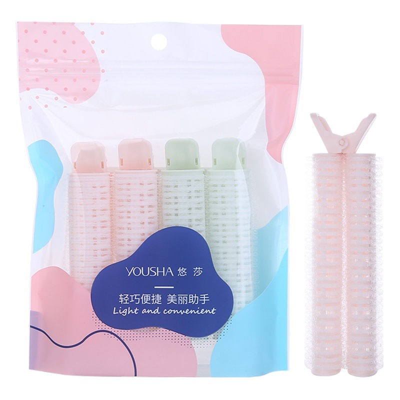 Yousha rizador de pelo Raíz de pelo mullido clip neto rojo inconsútil rizador de pelo flequillo de aire fijo clip YJ030