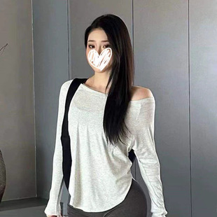 Threaded Pure Lust Style Modal Yoga Long-Sleeved Outdoor Sports Top Women's Loose Slimming Look Fitness T-Shirt Cover-Up
