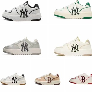 Putian High Version Mlb Dad Shoes Retro Printed Ny Big Label Yankees Heightening Thick-Soled Men's and Women's Running Sneakers