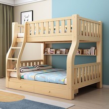 实木子母床上下铺床二层高低床家用双人床小户型多功能组合儿童床