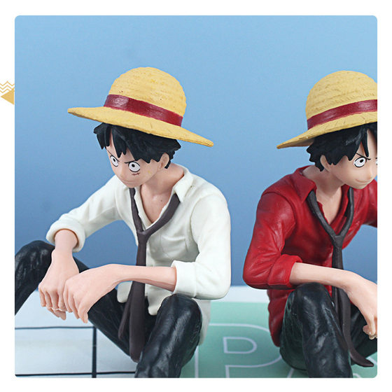 Solid Single Sitting Position Luffy Hand-made Model Animation Surrounding One Piece Car Toy Doll Cake Ornaments