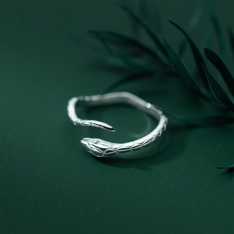 Plata Esterlina Estilo Simple Serpiente Enchapado Anillos Abiertos display picture 4