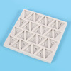 Triangular module with letters, silica gel epoxy resin, fondant, decorations, silicone mold, handmade