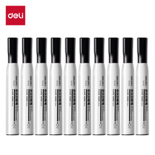 得力SK103白板笔记号笔勾线笔黑色油性小头细头马克笔儿童绘画描