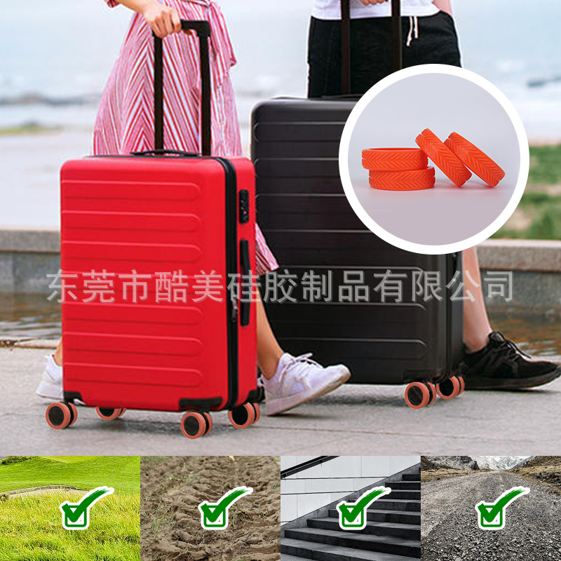 Funda Protectora para Ruedas de Equipaje de Silicona Resistente al Desgaste