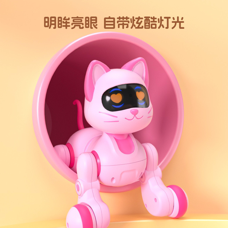 comercio exterior transfronterizo inteligente gato robot puede cantar y bailar historias de educación temprana para niños programación eléctrica acrobacias gato juguete