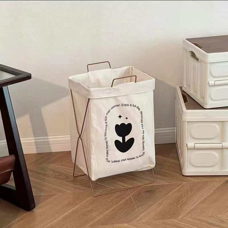 Cesta Plegable para Ropa Sucia, de Algodón y Lino, para Dormitorio