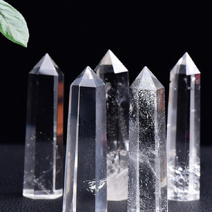 Source Manufacturer Spot Wholesale Donghai Crystal Natural White Crystal Single-Pointed Hexagonal Rough Stone Home Furnishings and Landscaping