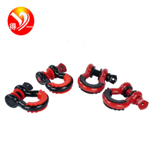 American Model Forged Bow Shackle 45 Manganese Steel Forged Heavy-Duty Hoisting Shackle 4.75T3.25T Marine Lifting Shackle