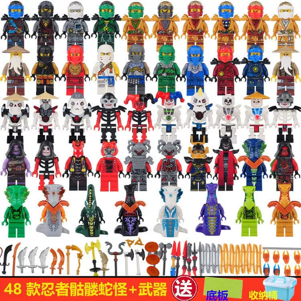 3 Ninjago snakes 48 pcs+base+barrel