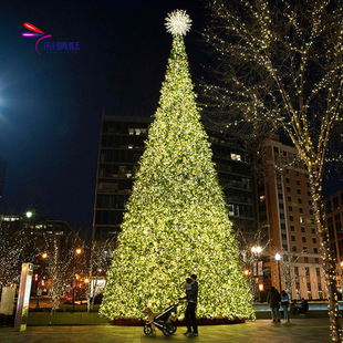 Christmas Tree Glowing Large Outdoor Simulation Light Scene Layout Wholesale Shopping Mall Christmas Decoration