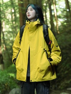 Outdoor jacket men's three-in-one removable spring and autumn workwear mountaineering suit windproof waterproof jacket women