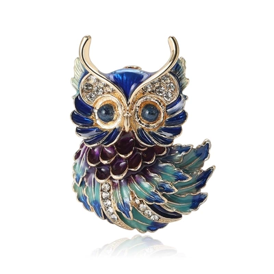 Alloy Enamel Owl Brooch | Yaxa sancaqları
