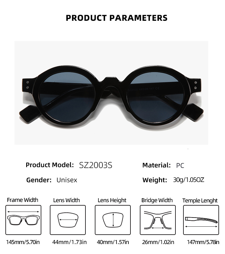 Round Frame Sunglasses 3