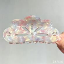 幻彩醋酸抓夹女后脑勺鲨鱼夹透明发饰发夹高级感小清新发梳