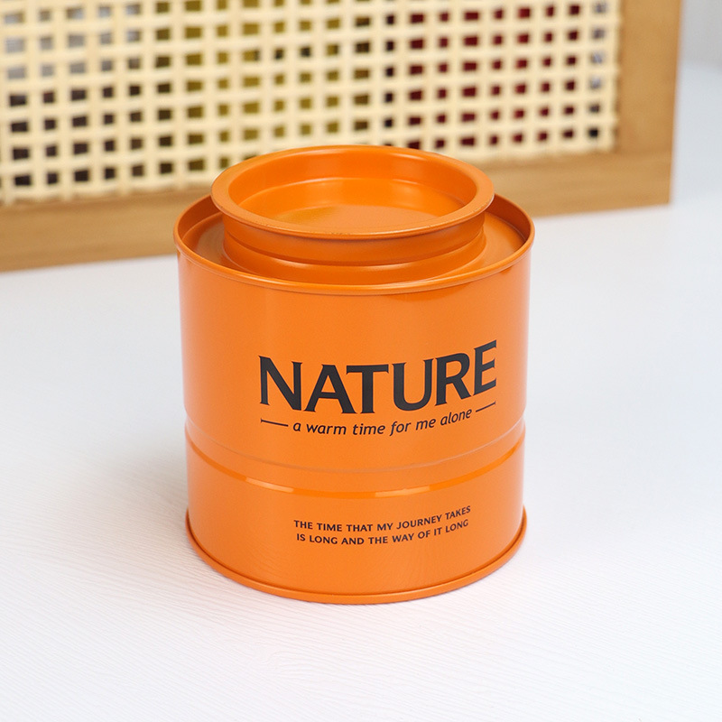 Latas apiladas, cilindros, latas de té, latas selladas, envases de regalo, cajas de hojalata de color sólido, lugar de origen del fabricante