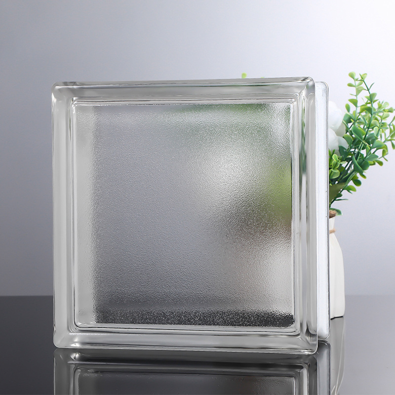 ladrillo de vidrio ultra blanco ladrillo de cristal pared de partición transparente baño opaco ladrillo hueco de patrón solar rojo