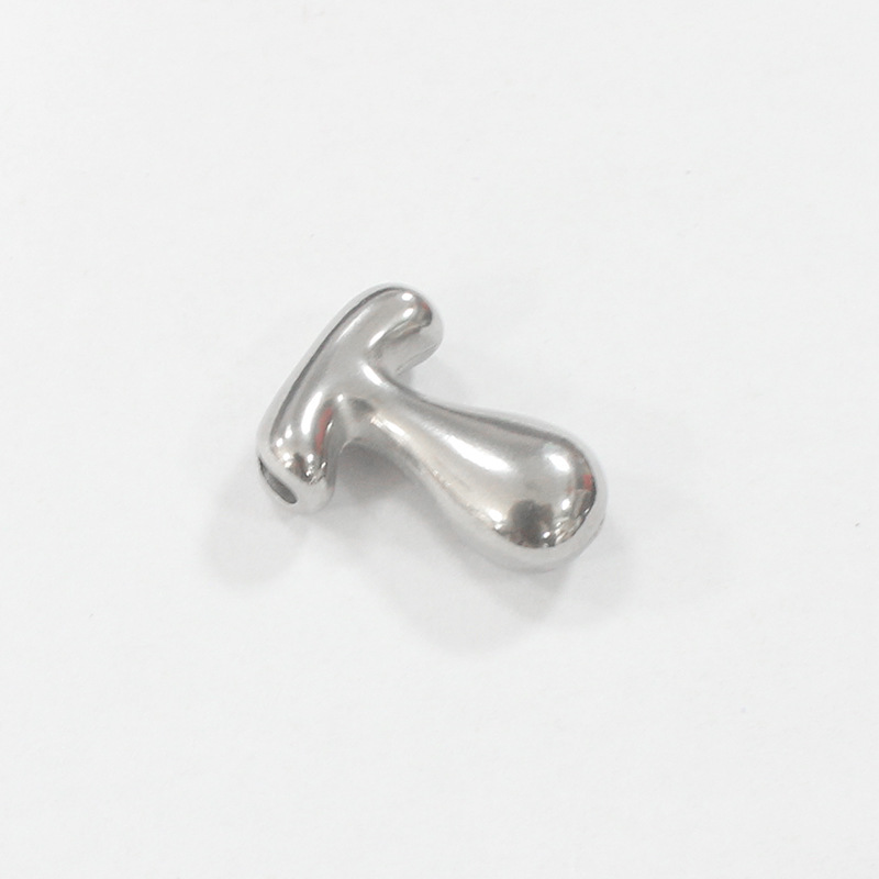 Steel-colored T letter (with horizontal hole on the top) thickness 6.5*width 14.5*height 18mm*aperture 1.8mm (unit weight 3.87g)