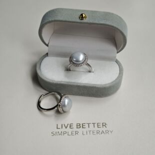 Zhuji Pearl 12-13mm Freshwater Pearl Grey Steamed Bread Beads Refined Ring (Optimization)