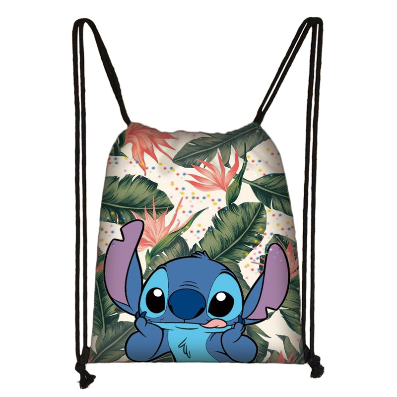 국경 간 스티치 스트랩 포켓 어린이 생일 파티 DRAWSTRING 배낭 가방 휴대용 친환경 보관