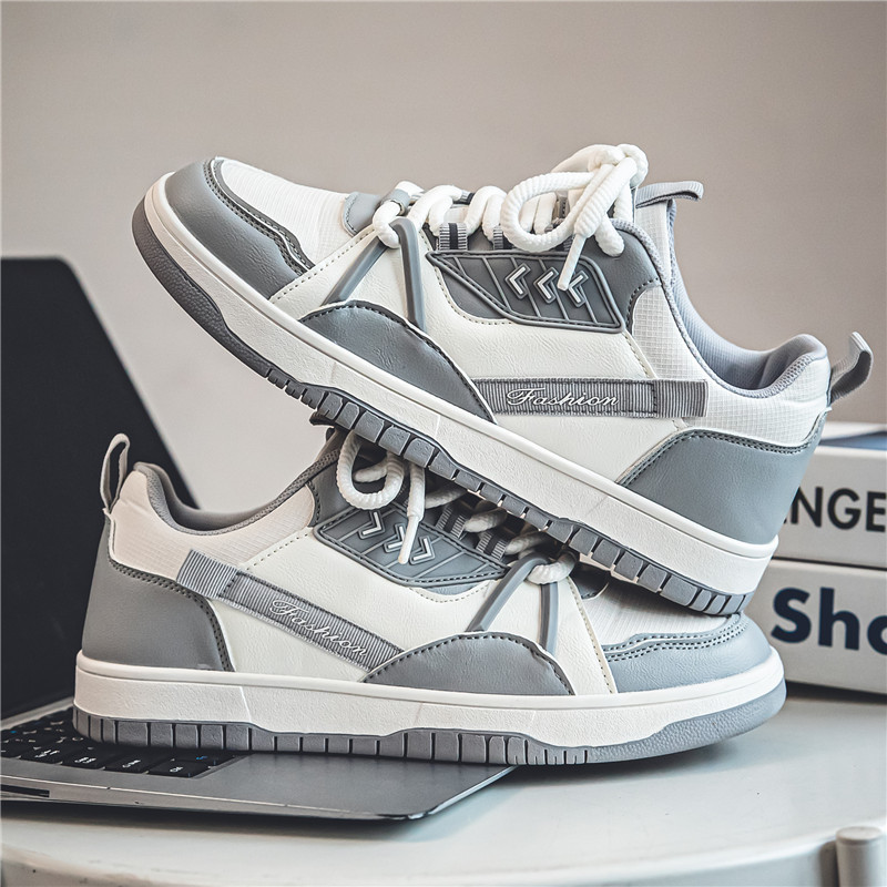 Zapatos de hombre Otoño e Invierno nuevos zapatos de tablero de moda bajos retro coreano zapatos casuales moda jóvenes estudiantes zapatilla de deporte