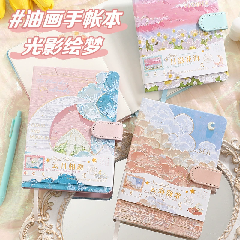 Литературная ручная роспись маслом иллюстрация ручной книги с магнитной пряжкой многофункциональная цветная страница с высокой стоимостью лица