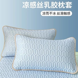 Cool Ice Silk Pillowcases, a Pair of 48X74 Latex Pillowcases, Household Adult Pillowcases, Student Pillowcases 2