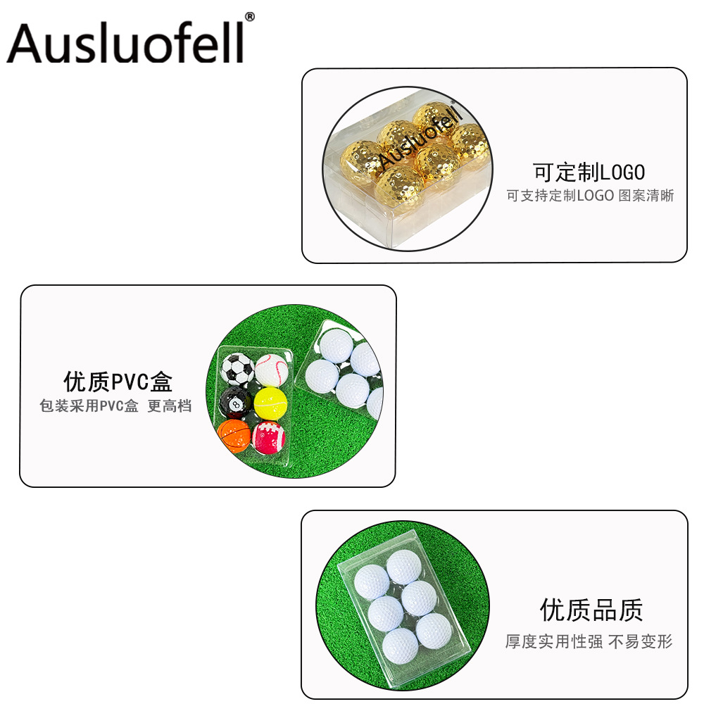 Punto transfronterizo golf galvanoplastia doble bola de regalo golf bola de oro bola de regalo en caja