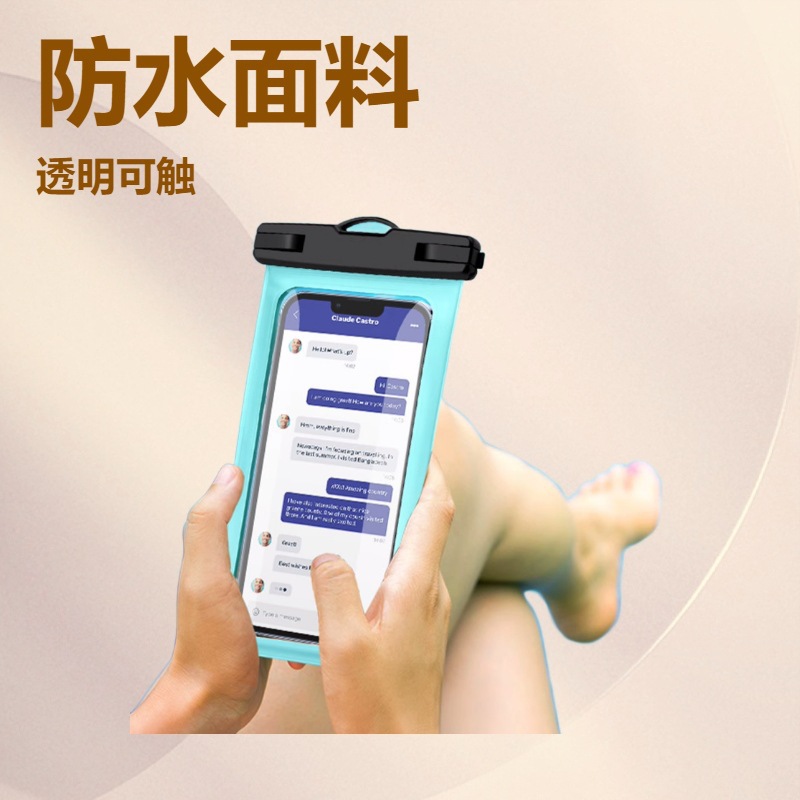 Bolsa impermeable para teléfonos móviles de venta caliente transfronteriza, bolsa impermeable para teléfonos móviles universales con pantalla táctil, natación al aire libre, buceo, teléfono impermeable