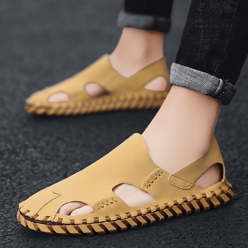 Transfronterizos zapatillas de cuero para hombres 2026 nuevos zapatos de conducción perezosos transpirables para hombres zapatos casuales de cuero