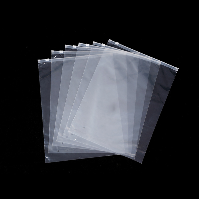 Bolsas con cierre y etiqueta de advertencia en stock, bolsas transparentes esmeriladas con cierre de Temu para ropa, calcetines y embalaje de prendas, personalizables.