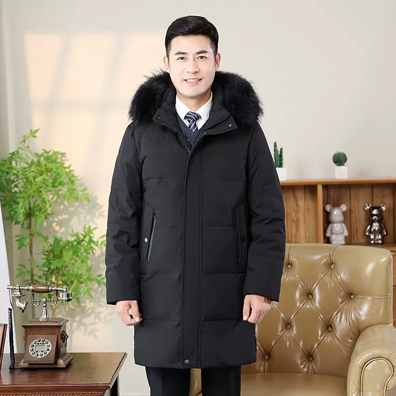 跨境批发长款过膝羽绒服外套厂家羽绒服工作服装韩版加厚时尚户外