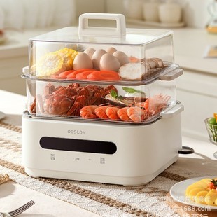 Deshilang Ddq-Hg125 Multifunctional Electric Steamer 11L Microcomputer Intelligent Multi-Layer Electric Steamer Wholesale Group Purchase