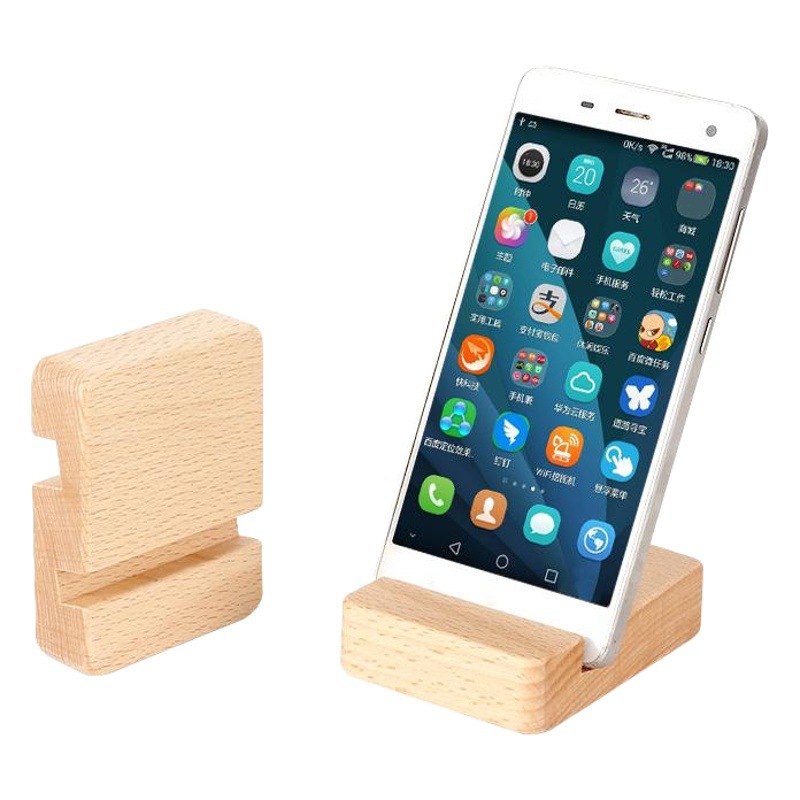 メーカー卸売り実木携帯電話スタンド木製携帯電話スタンドケヤキ携帯電話スタンドカラー印刷可能レーザーロゴ