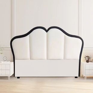 French-Style Retro Petal Single Backrest Board Simple Master Bedroom Double Bedside Single Purchase Tech Fabric Soft Bed Backrest