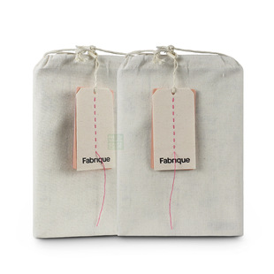 Pure Cotton Double Drawstring Pocket Drawstring Cotton Gift Bag Custom Holiday Christmas Gift Packaging Bag Factory