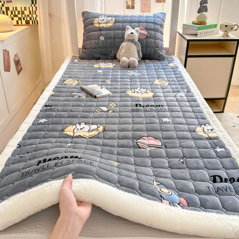 Milk Velvet Mattress Winter Warm Household Soft Mattress Student Dormitory Single Mattress Quilt Non-Slip Bed Pad