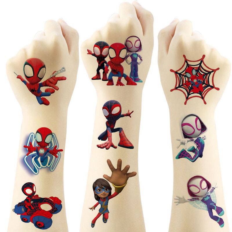 Amazon cartoon Spider-Man and his magical friends tattoo stickers children's birthday party gift