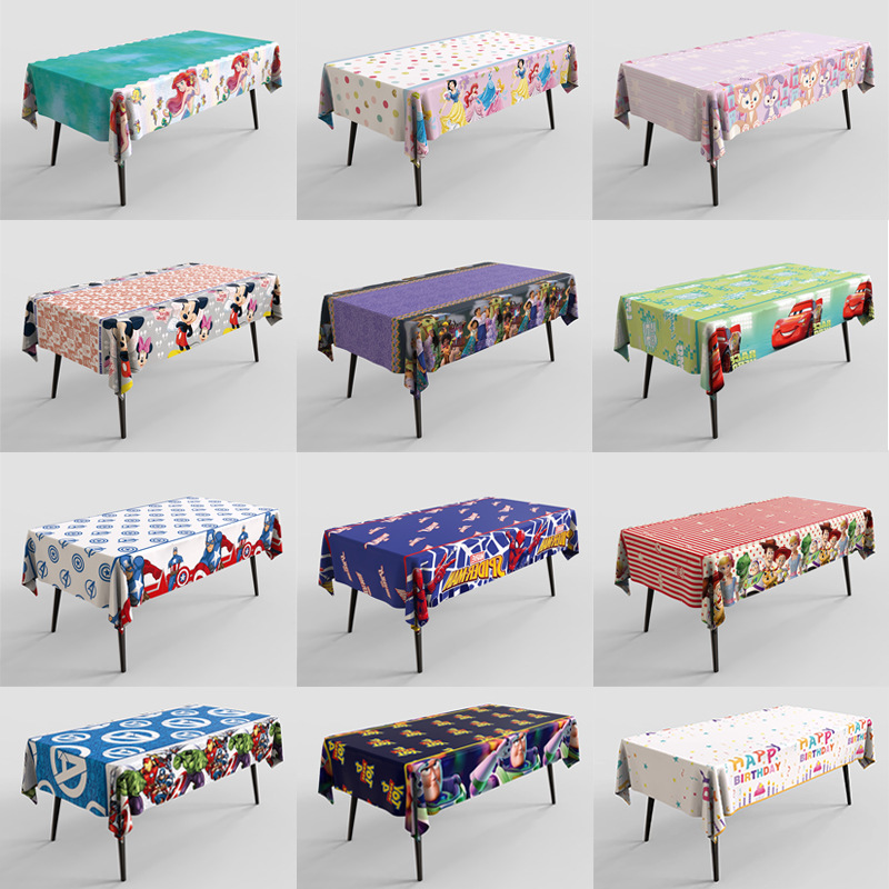 Genuine DSN disposable PEVA plastic tablecloth birthday party…