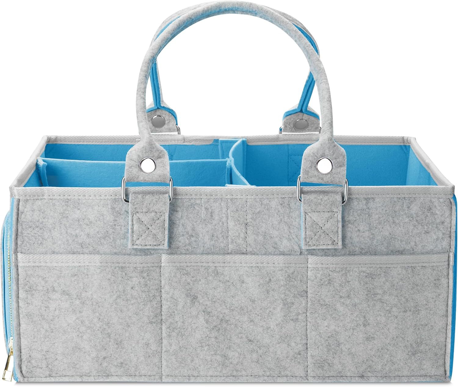 그레이 + 블루 사이드 지퍼  38*25.4*17.8cm