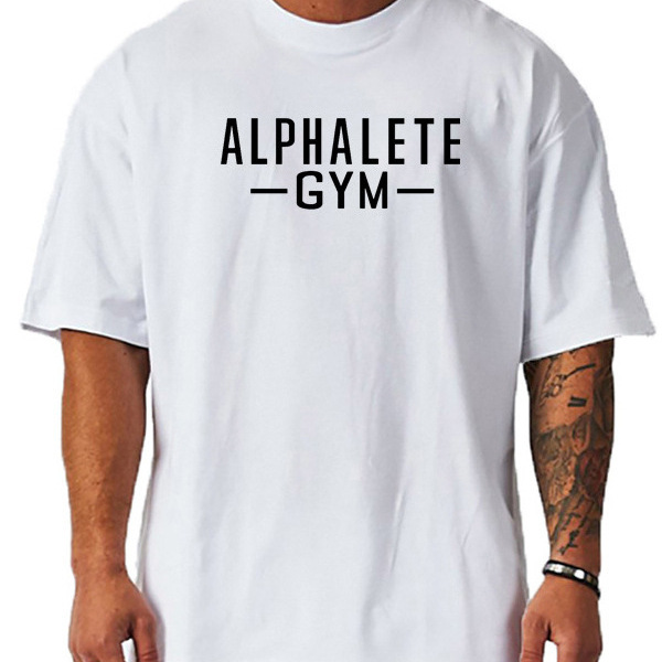 Heavyweight 260g Fitness Sports Short-Sleeve T-Shirt with Slightly Dropped Shoulders, Pure Cotton, Loose Fit, Plus Size, Crew Neck Top for Running Heavyweight 260g Fitness Sports Short-Sleeve T-Shirt with Slightly Dropped Shoulders, Pure Cotton, Loose Fit, Plus Size, Crew Neck Top for Running