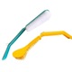 Bright yellow + men's shower brush